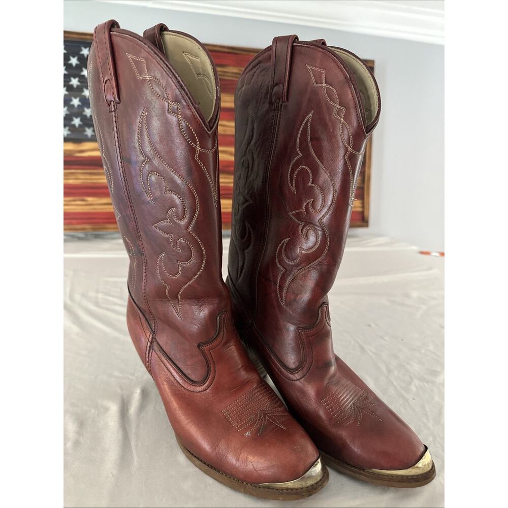Acme Dingo Cowboy Boots Ladies 5 M Vintage Western Fashion Cowgirl Boho Heels